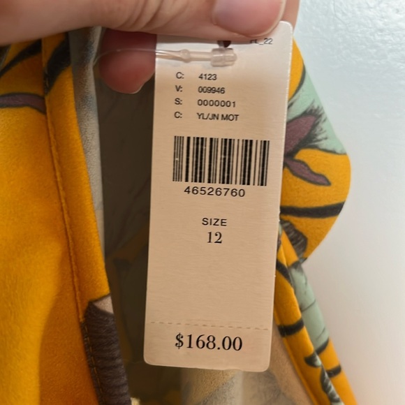 ANTHROPOLOGIE | Varun Bahl Warbler Yellow Floral Jumpsuit NWT Size 12 - Picture 4 of 14